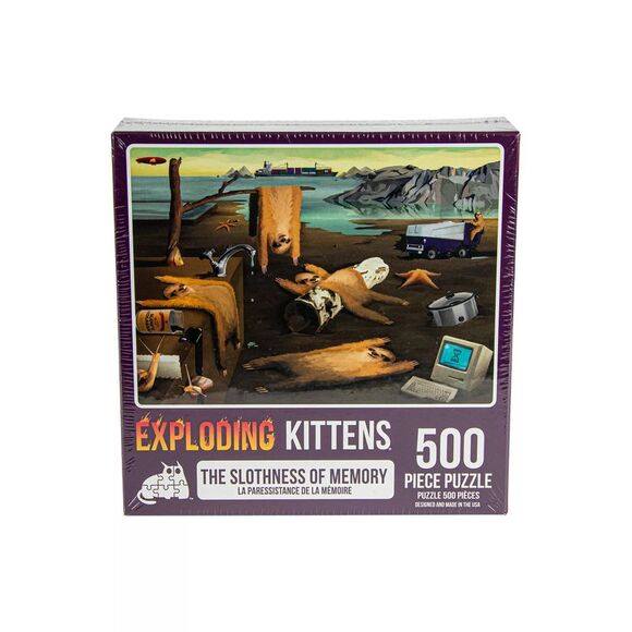 Exploding Kittens Puzzle The Slothness Of Memory 500 Piece Puzzle - Picture 2 of 3